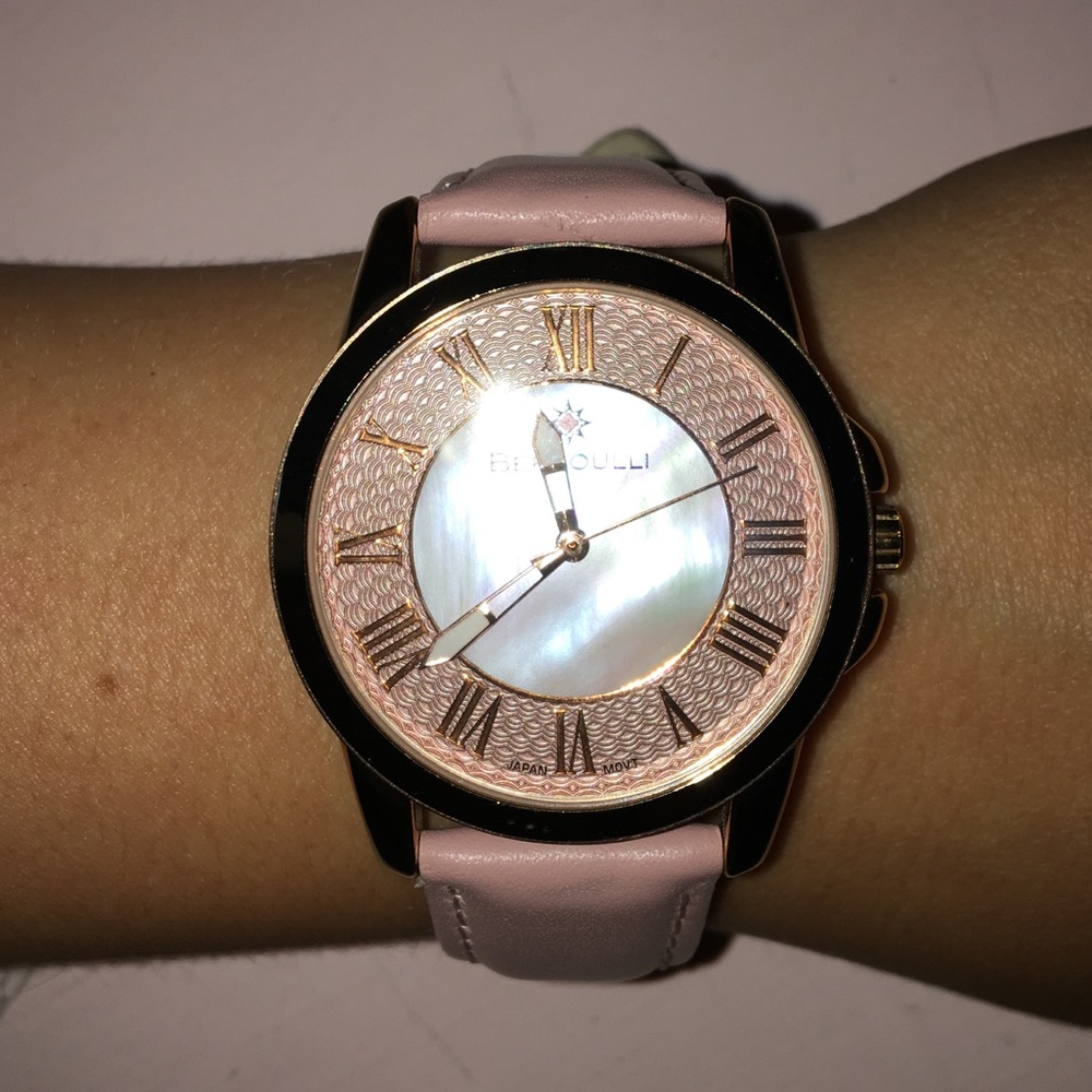 Bernoulli Faun Women's Leather Watch Peach